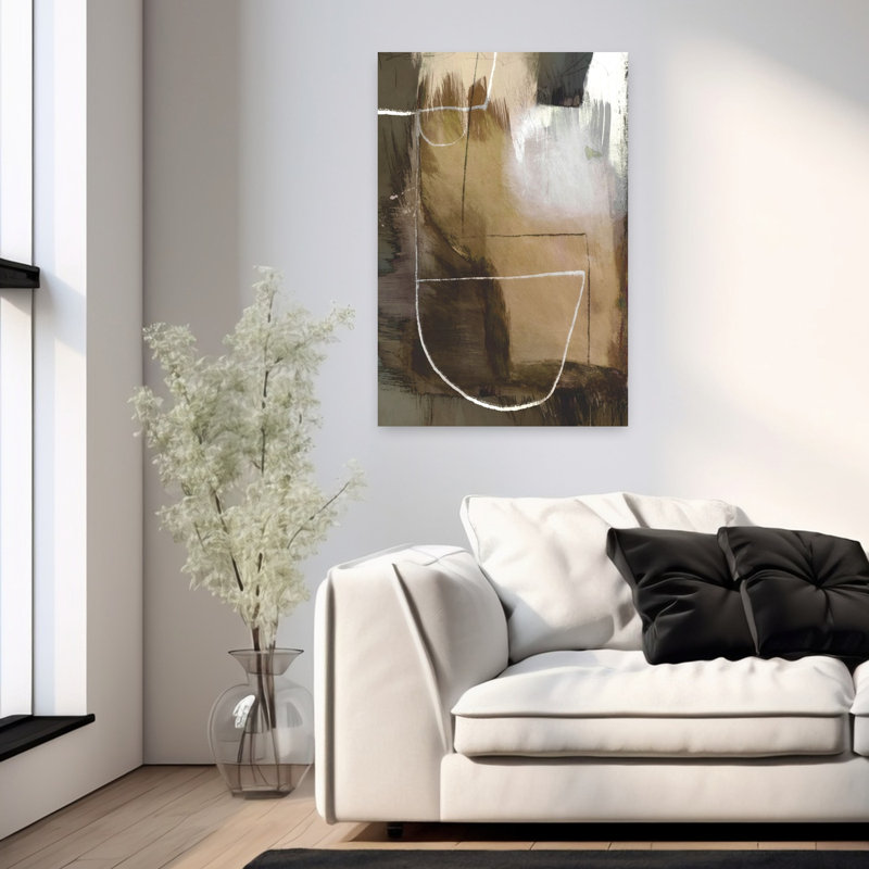 Art contemporain contemporain abstrait, H 36 po x l 24 po