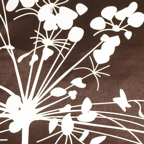 Coussin décoratif fleur Carlea, Brun / Blanc