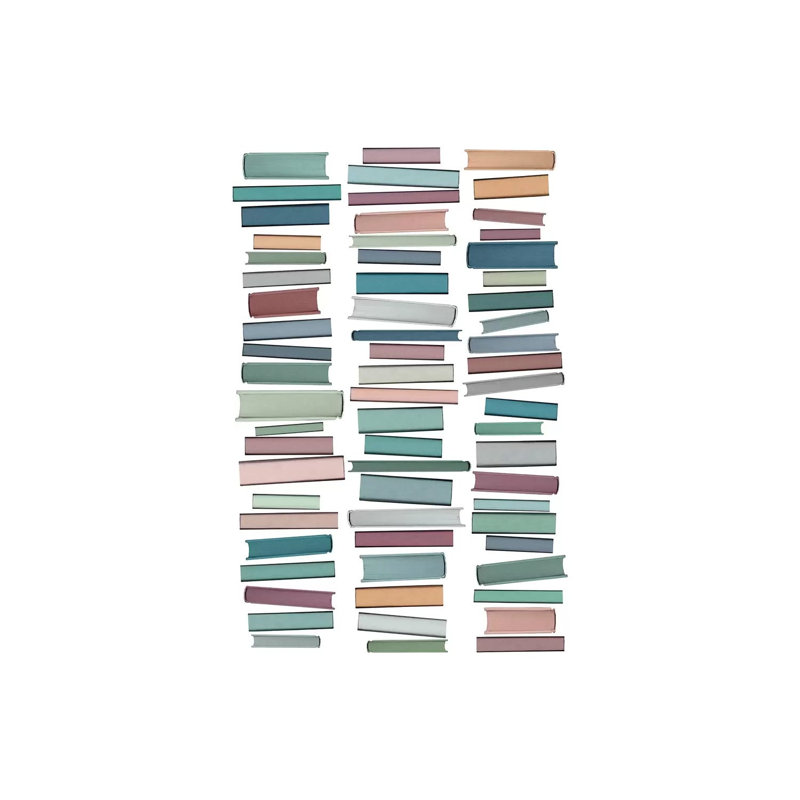 Livres Pastel par Orara Studio - Toile tendue avec châssis, estampe numérique sur toile tendue, H 40 po x l 26 po x P 1,5 po