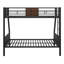 Stylish Modern Twin-Over-Full Steel Frame Bunk Bed