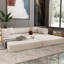 Lit double large en velours côtelé beige, éponge pure à haute élasticité, velours à fines rayures, 2 sièges pour l'espace de vie principal, deux coussins moelleux en velours,