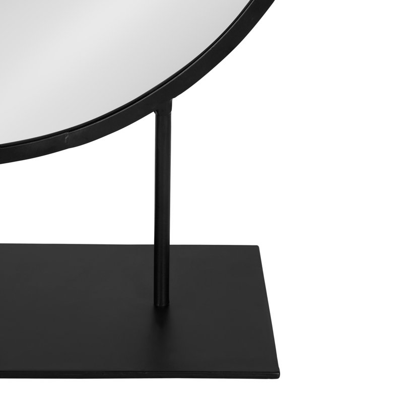Jackie Metal Round Floor Mirror, Black