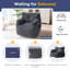 Fauteuil à billes en velours côtelé-350177286