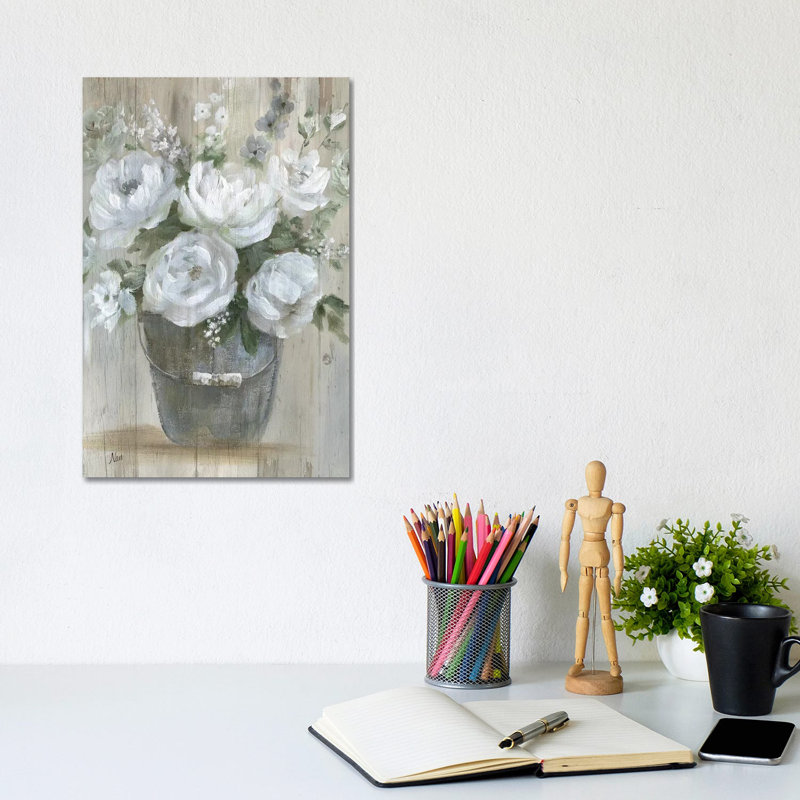 Wild Roses by Nan - Wrapped Canvas Print, 30.48 cm H x 20.32 cm W x 1.91 cm D