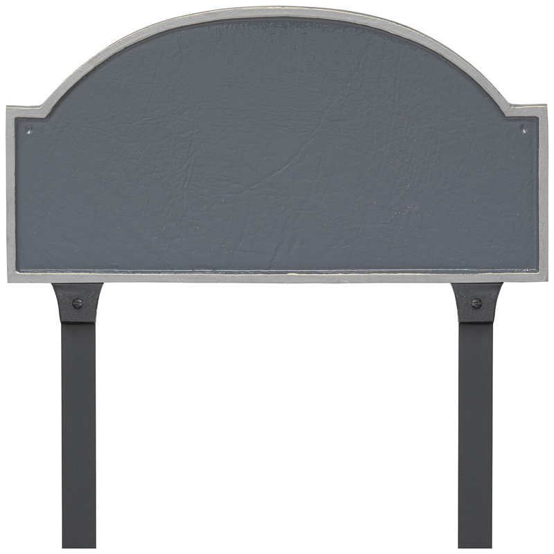 Enseigne d’adresse pour pelouse sur 1 ligne dover, Gris / Argent