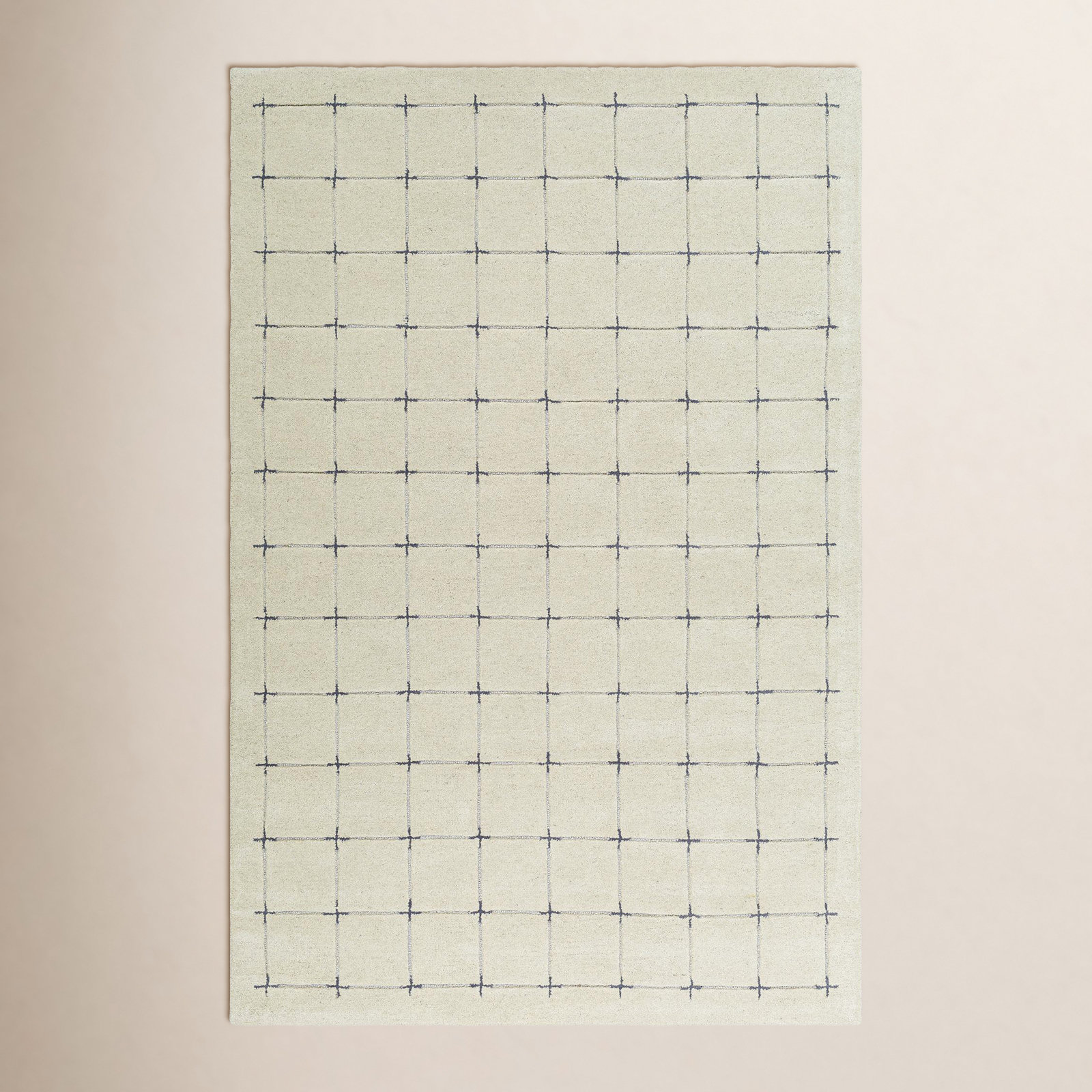 Mallory Gray Hand Tufted Area Rug, Rectangle 5' x 8'