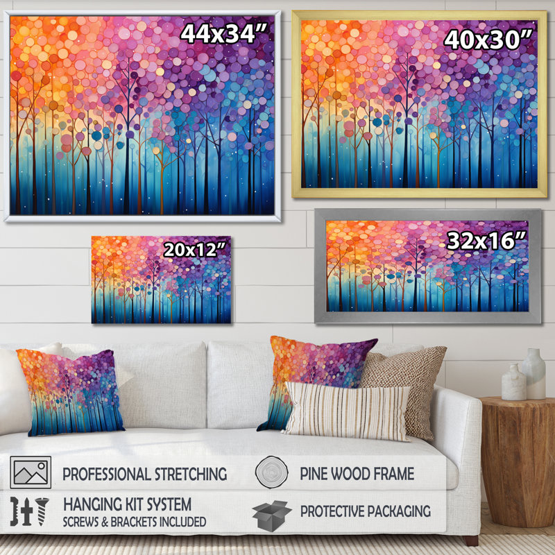 " Hardedge Art Harmonic Fusion II ", Wrapped Canvas, 34" H x 44" W x 1.5" D