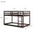 Low Twin Bunk Bed With Ladder & Guardrails, Solid Rubber Wood-1896286806