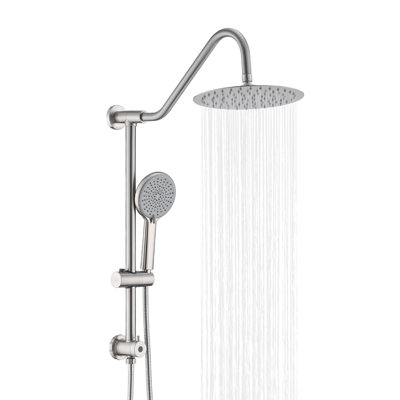 Shower System with Rain Shower and Handheld Shower