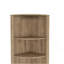 Armoire de coin Essential, trois tablettes, huit porte-bouteilles encastrés, deux tablettes latérales Macadamia-1409151690