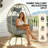 Swivel Patio Lounge Chairs, Steel Rattan Modern Egg Chair For Home