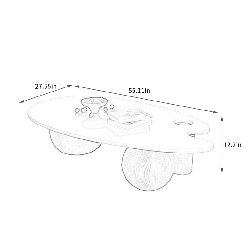 Chort, 12.2" H x 55.11" L x 27.55" W