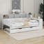 Lit de jour polyvalent en bois avec tablettes de rangement et bureau d'étude-1424249884