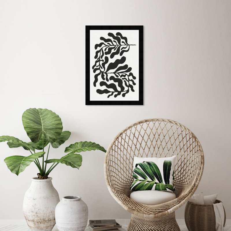 «Black and White Leaf II», cadre photo, Cadre noir