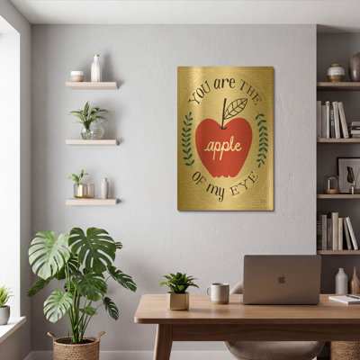 'Apple Of My Eye' By Michael Mullan Gold Metal Wall Art, 24" x 36"