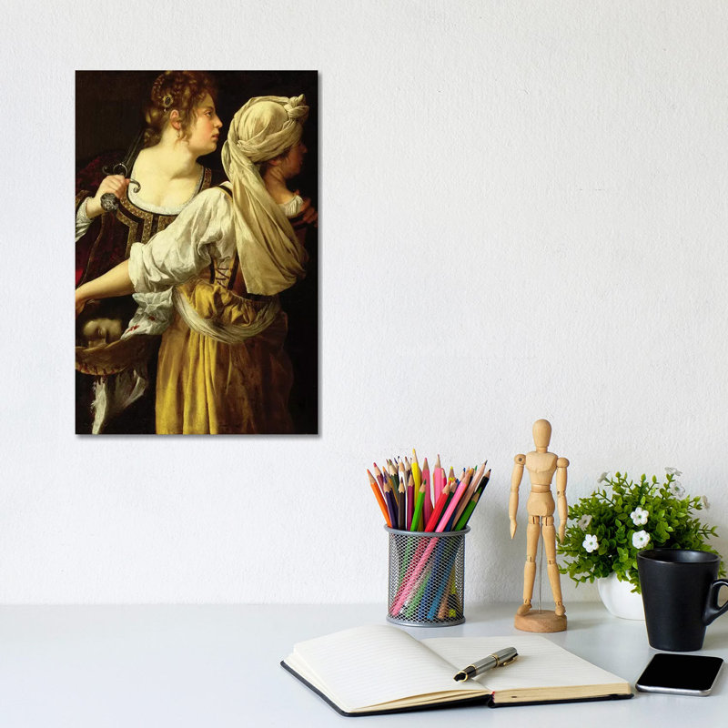 Judith And Her Servant by Artemisia Gentileschi - Wrapped Canvas Print, 20.32 cm H x 30.48 cm W