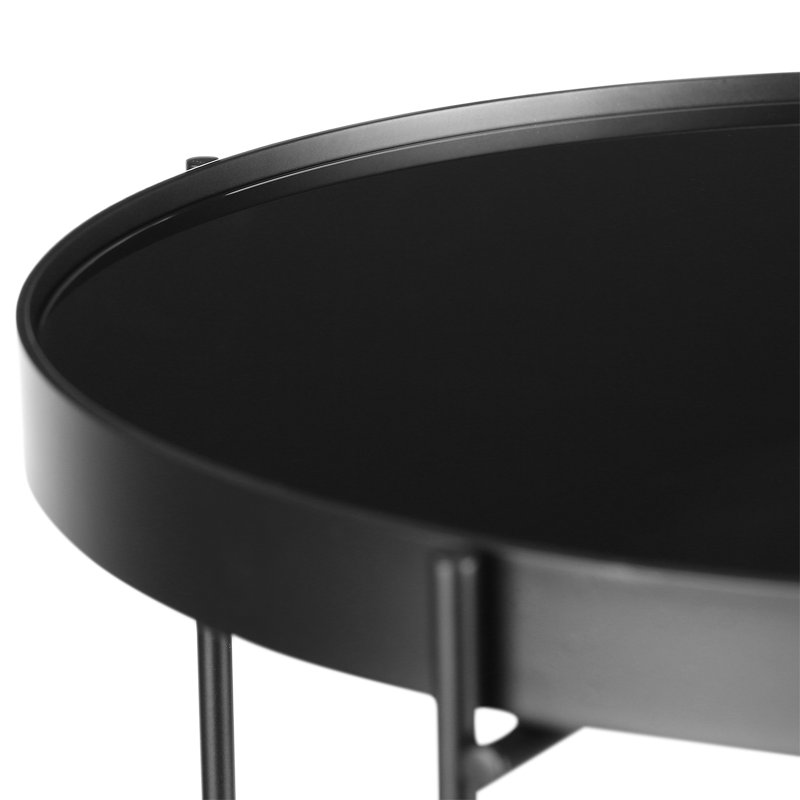 Yasmina Tray Top End Table, Black