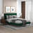 Dillon Velvet Platform Bed Queen-1059524039