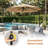 Outdoor Rectangular 6-Person Dining Set With Umbrella & Stackable Chairs-909184097