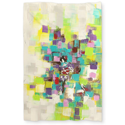 Abstract Squares Flowers - Modern Duvet Cover for Home Decor