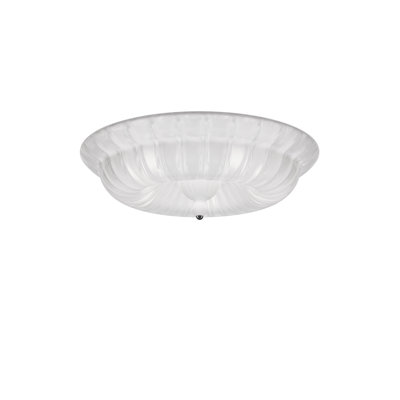 Novecento Ceiling Lamp Crystal Striped Glass Glossy Chrome E12 Ul