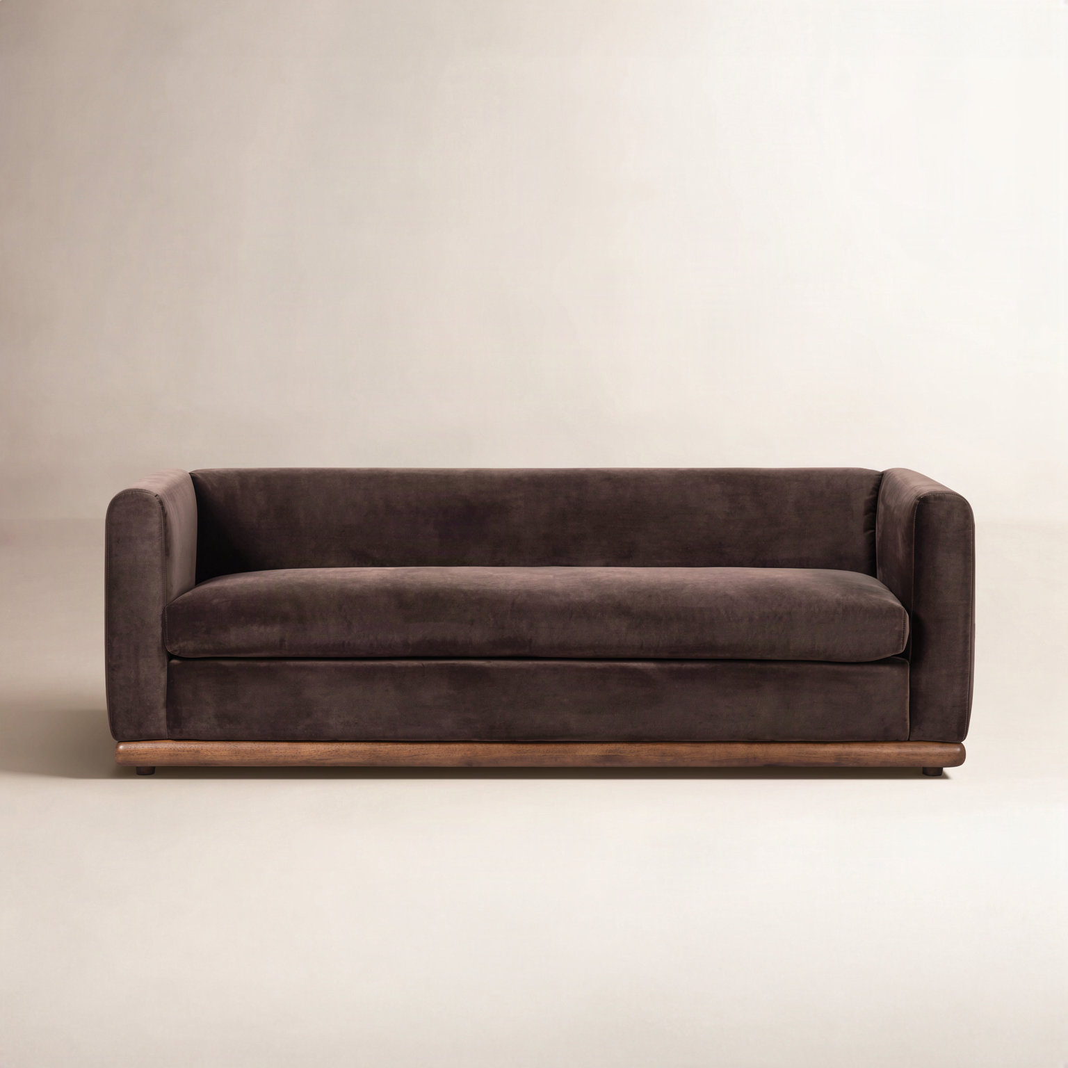 Jianna 83" Velvet Sofa, Surrey Cocoa Velvet