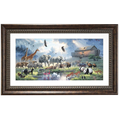 Framed Wall Decor Noahs Ark 36X26