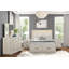 Commode 1 pièce à 6 tiroirs gris clair en acacia massif