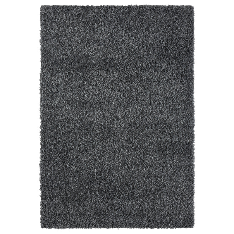 Shaggy Lush dark grey Rug, Rectangular 160 x 230cm