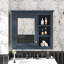 Pharmacie avec miroir et tablettes réglables, rangement mural-1334556495