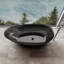 Baignoire de trempage autoportante en résine avec drain escamotable 59 po. X 29 po. MonBlari-132280827-132280830