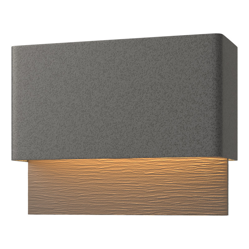 Stratum Integrated LED Outdoor Flush Mount, Coastal Natural Iron, Coastal Dark Smoke, 7.4" H x 9.5" W x 3.7" D