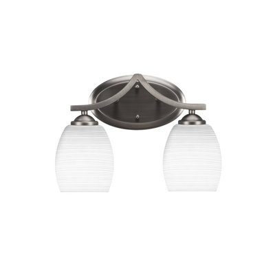 Barre d'éclairage de salle de bain 2 lumières Zilo