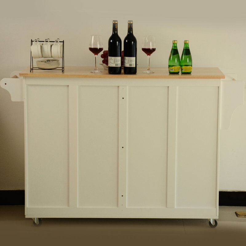Chariot de cuisine de luxe avec conception de rangement efficace - Rehaussez le style de votre îlot Les roues flexibles se déplacent facilement
