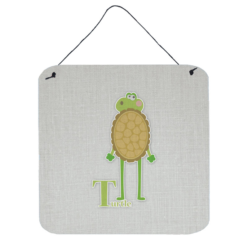 Décoration murale alphabet t pour tortue brillante