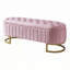 Banc de rangement rembourré en velours capitonné-131638002
