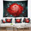 Tapisserie florale rouge et bleue-28499724