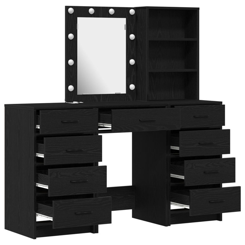 40cm Sideboard, Black Oak