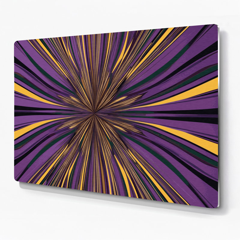 Op Art 40 Purple Metal Wall Art, 240" H x 360" W x 0.05" D