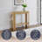 Fluted 36-Inch Solid Wood Console Table with Storage Shelf, Light Oak-833993441