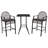 3 - Piece Outdoor Dining Set With Cushions, Patio Pe Wicker Bar Stool And Bistro Bar Table With Metal Frame, Farmhouse Conversation Set For Porch/Yard/Poolside/Cafe-421430213