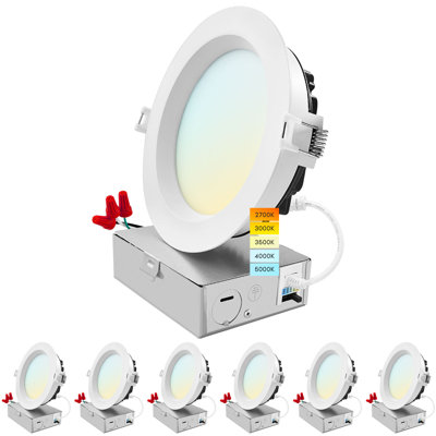 5'' Tunable Color Temperature Dimmable Air-Tight IC Rated LED Canless Recessed Lighting Kit