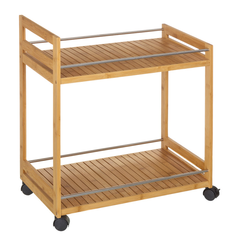 Aalyiah Solid Wood Bar Cart