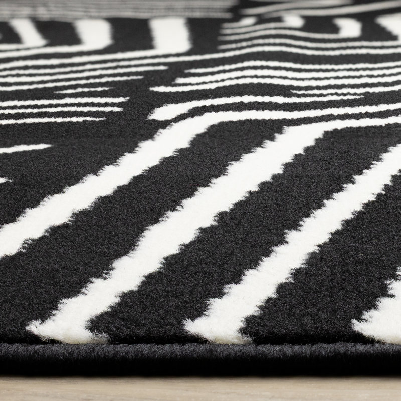 Tapis zébré Manzelli, Rectangle 6 pi 7 po x 9 pi 6 po