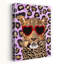 Leopard Heart Sunglasses Modern Wall Art Print by Sarah Manovski - Wrapped Canvas Print-1364924391