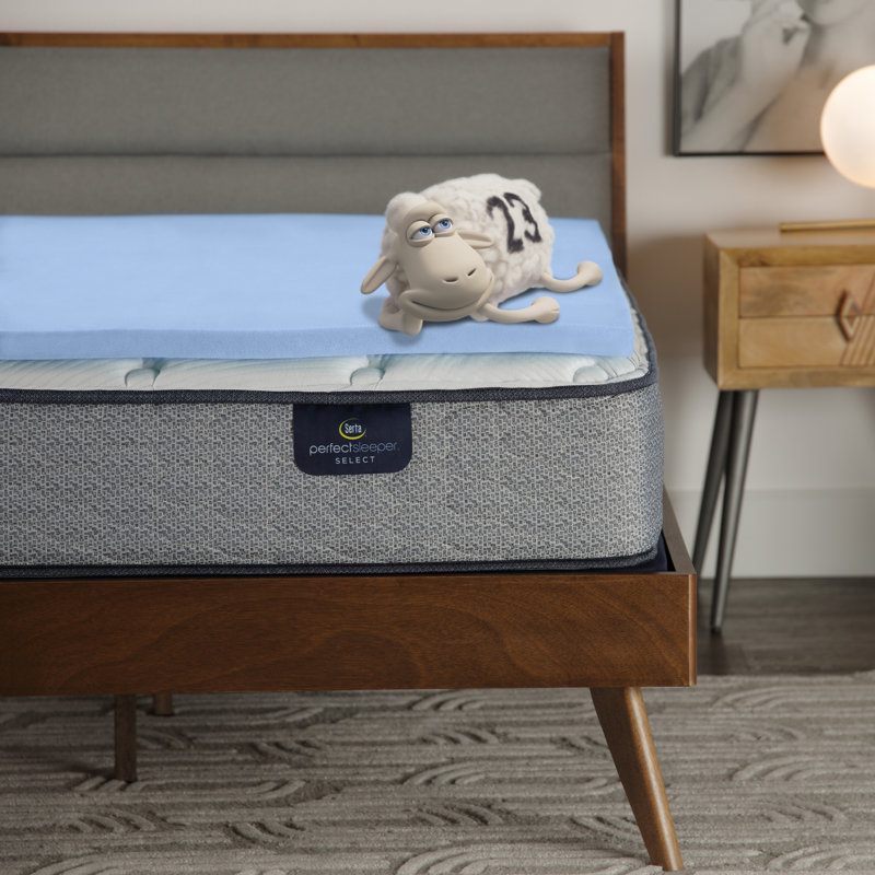 Queen Size Blue Gel Memory Foam Mattress Topper