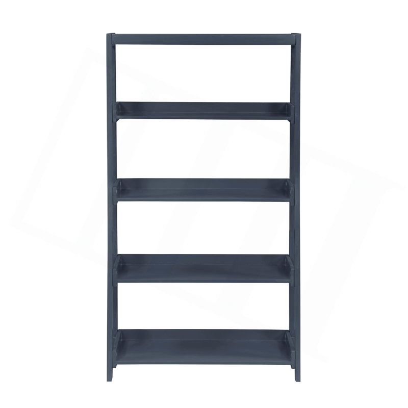 Support pour présentoir en bois élégant avec 4 tablettes et bibliothèque Modern Modern, H 54 po x l 30,5 po x P 14 po