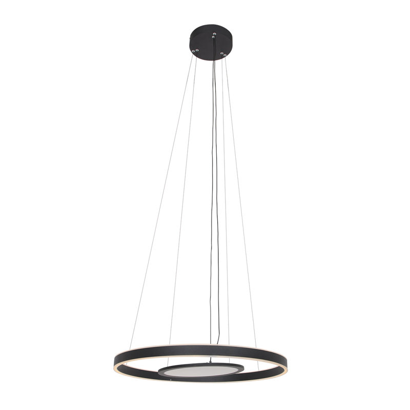 Ashlinn 3 - Light Geometric LED Chandelier, Black