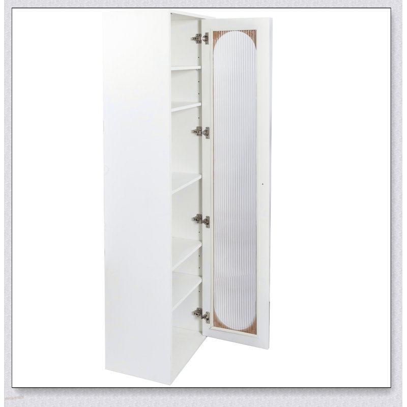 Grande armoire et bibliothèque avec 6 tablettes et 1 porte vitrée, parfaites pour un rangement élégant dans n'importe quelle pièce