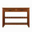 Console avec 2 tiroirs de rangement et 2 tablettes à niveaux, buffet style Mid-Century en bois massif de 42 po-827607356